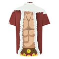 thumbnail image 3 of Camisas de Manga Larga para Hombres, Botón de Impresión Blusa de Cuello, Camisa de Poliéster de Moda Casual, 3 of 7
