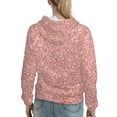 thumbnail image 7 of Sikiie Rose Gold Glitter Women's Casual Hoodies Long Sleeve Lightweight Pullover Tops Loose Sweatshirt-Medium, 7 of 7