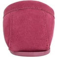 thumbnail image 3 of Womens Slip On Fabric Lined Suede Moccasin Slippers with Hard Sole - Wine - US 7, 3 of 7