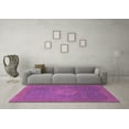 thumbnail image 3 of Ahgly Company Indoor Round Oriental Purple Modern Area Rugs, 6' Round, 3 of 4