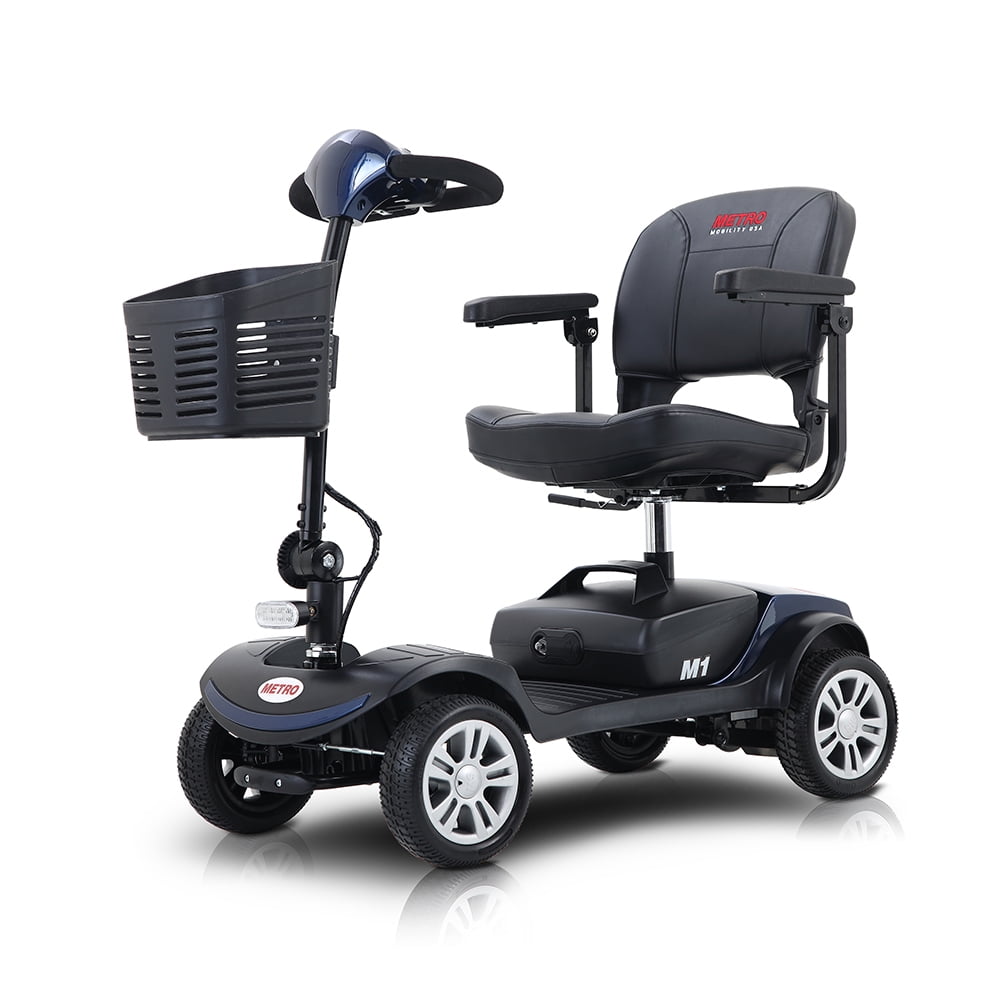 4 Wheel Mobility Scooter, Compact Heavy Duty Mobility for Elderly Adults, Folding Electric