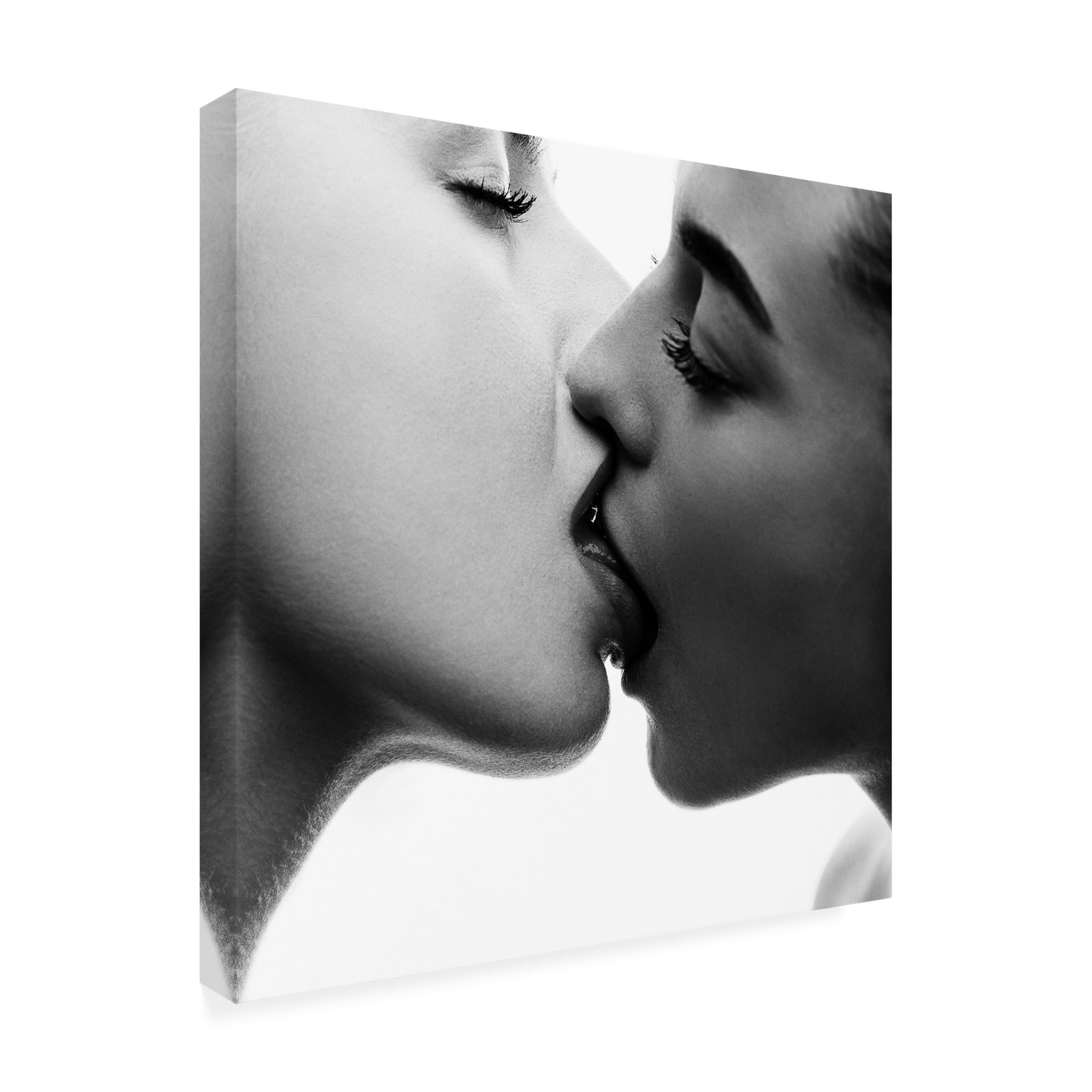 Canvas Wall Art - Martin Krystynek Mqep 'Kiss' Wall Art for Living Room, Bedroom, or Office Décor by Trademark Fine Art - 35 x 35 Inches