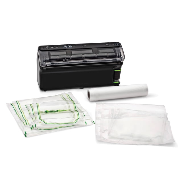 Scelleuse d’emballage FoodSaver Elite Liquid+ avec sacs et rouleau, tout-en-un