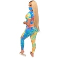 thumbnail image 3 of Seyurigaoka Women Casual Clothes Set Assorted Tie-dyed Print Top and Long Pants, 3 of 9