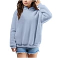 thumbnail image 6 of QTSHPN Girls Hoodie Cat Ears Fuzzy Warm Pullover Sweatshirt Fashion Casual Loose Sweater with Pockets Sweatshirt Kids, 6 of 8