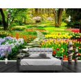 thumbnail image 2 of Papier Peint 3D Chemin de Jardin de Fleurs SKU# WAL0205, 2 of 8
