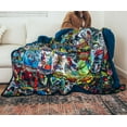thumbnail image 4 of Marvel Spider-Man 60th Anniversary Special Edition Blue Sherpa Throw Blanket, 4 of 7