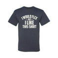 thumbnail image 2 of Wild Bobby, I Would Flex But I Like This Shirt, Gym/Workout, Men Graphic Tee, Vintage Heather Navy, 5X-Large, 2 of 4
