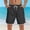 Black, variant on Mens Mid Rise Roomy Multi-Pocket Cargo Bottoms, Button Fly Heavy Duty Wear Resistant Outdoor Shorts Blue S