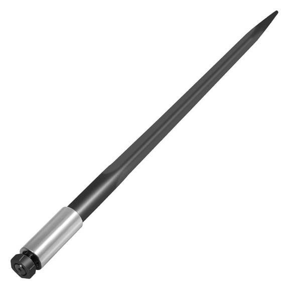 Hay Spear 39" Bale Spear 3600 lbs Capacity, Bale Spike Quick Attach Square Hay Bale Spears 1 3/4", Black Coated Bale Forks, Bale Hay Spike with Hex Nut and Sleeve for Buckets Tractors Loaders