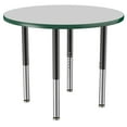 thumbnail image 1 of ECR4Kids 36in Round Everyday T-Mold Adjustable Activity Table Grey/Green/Black - Super Leg, 1 of 8