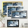 thumbnail image 4 of Designart 'Gold and Dark Blue Abstract Waves IV' Modern Framed Art Print, 4 of 4