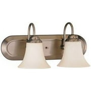 Nuvo Lighting 60/1913 Dupont 2-Light Vanity with Satin White Glass, Brushed N...