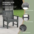 thumbnail image 6 of WestinTrends Malibu 5-Piece HDPE Outdoor Patio Chair and Round Table Dining Set, Gray, 6 of 15