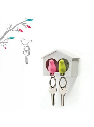 Design Ideas Duo Sparrow Key Ring Holder White/Red