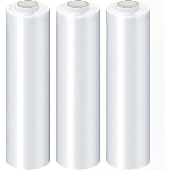 SSBM Stretch Wrap 15 Inch x 1500 Feet 70 Gauge 4 Rolls Clear Plastic Cast Hand Shrink Film Tear Resistant for Packaging Moving Pallets