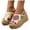 White, variant on Boho Platform Slip on Sandals for Women 2025 Ethnic Woven Beach Summer Chunky Wedge Heeled Dress Slippers