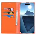 thumbnail image 3 of For iPhone 16 Pro Wallet Case Genuine Cow Leather Phone Cover Litchi Texture, 3 of 5