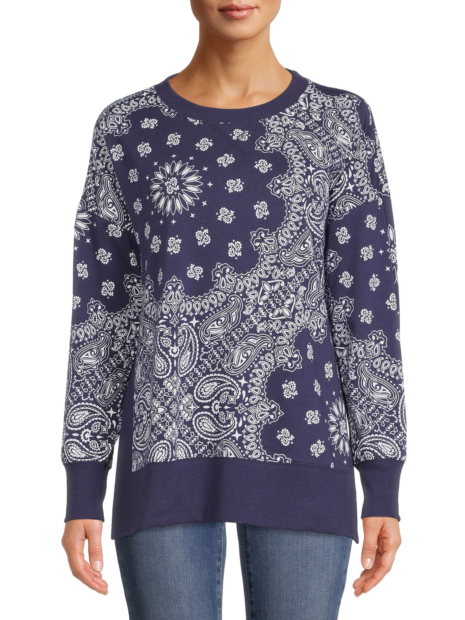 bandana print jumper