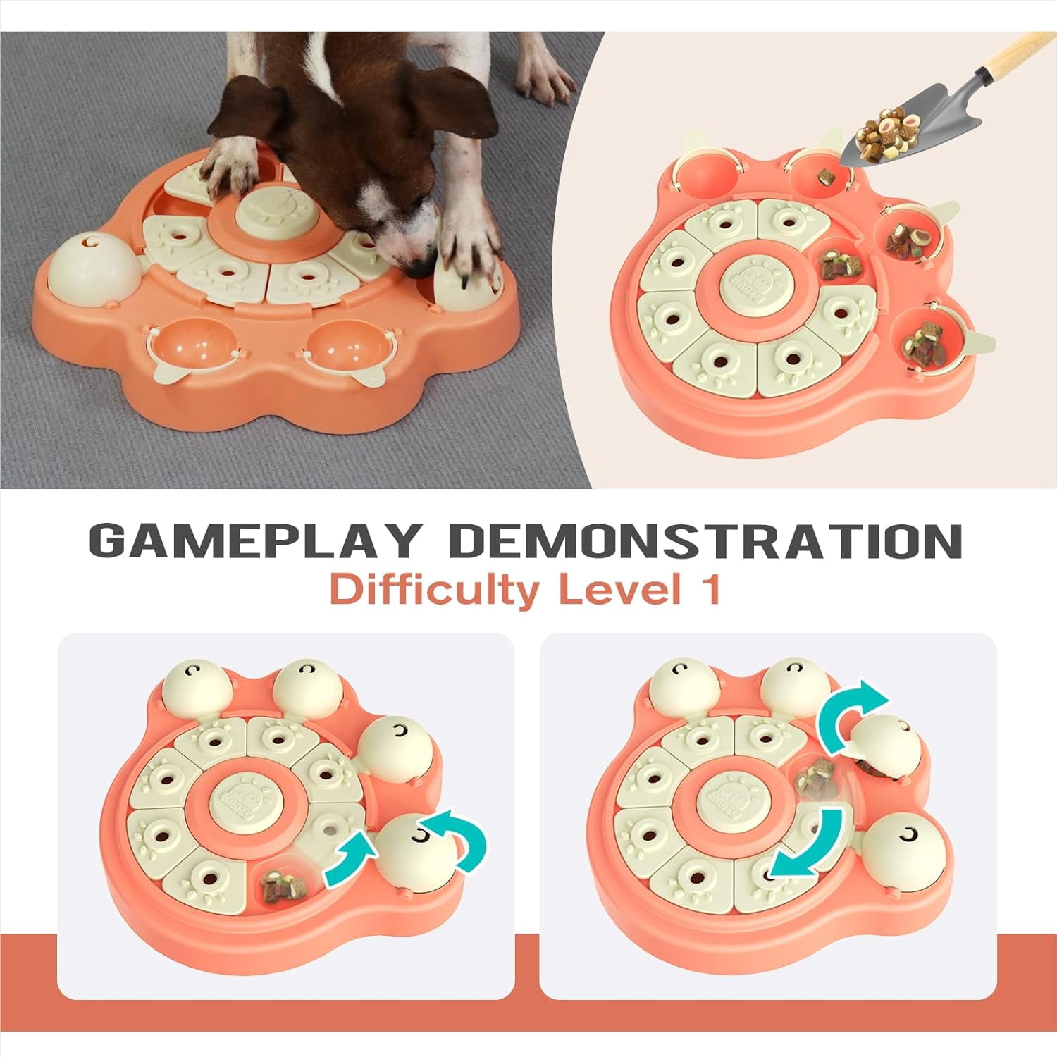 KADTC Beginner Dog Puzzle Toy, Large Size，Pup Mental Stimulation Enrichment Toys for Dogs