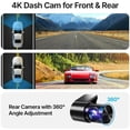 thumbnail image 4 of 4K Dash Cam Pro – Ultra HD Recording with Front/Rear Cameras, Night Vision, and 24/7 Monitoring, 4 of 7