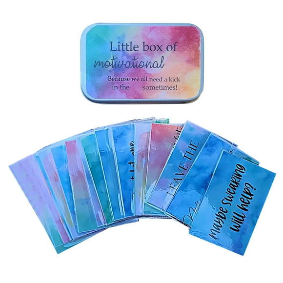 Under 10 Greeting Card Funny Motivation Cards Gift | Little Box of Motivational | Funny Positive Encouragement | Motivation Cards | Small Laminated Cards | 20PCS Cards Motivational