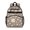 Baseballs and Small Balls Taupe Pattern, variant on Baseballs and Stars Light Blue Pattern Cute School Backpack Bag for School with Padded Back and Adjustable Shoulder Straps 15.25"x11.5"x5.25"