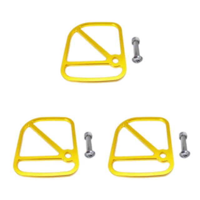 ZheElen Alloy Brake Cable Housing Line Shield Fender Disc for gold 6x5x0.2cm 3Set