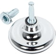 thumbnail image 4 of Adjustable Cabinet Legs4 x Chrome Feet Leg Castors Gliders with Metal Inserts for Beds, Sofas, Footstools Furniture Glides Divan Bed Base Chair Wheels, 4 of 4