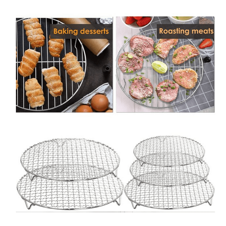 KITCHENATICS Round Cooling Racks for Cooking & Baking, Stainless