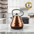 thumbnail image 6 of OVENTE Retro Electric Kettle, 1.7L Stainless Steel Tea Kettle, 1500W Fast Heating Hot Water Boiler with LED Indicator Light, Auto Shut-Off & Boil-Dry Protection, BPA-Free Teapot, Copper KS755CO, 6 of 8