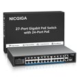 thumbnail image 1 of Conmutador PoE NICGIGA de 24 puertos Gigabit con 24 puertos PoE+ de 300 W, 1 of 7
