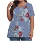 thumbnail image 1 of Camiseta de Manga Corta de Cuello en V Sólido Casual, Camisetas de Manga Corta para las Mujeres, 1 of 4