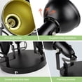 thumbnail image 3 of DingLiLighting Industrial Ceiling Spotlight Fixture, Round Flush Mount Track Lamp for Kitchen,Adjustable 3-Light Track Lighting for Hallway, Bedroom, Closet Room, Porch E12 Base, 3 of 7