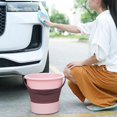 thumbnail image 4 of Collapsible Bucket, Collapsible Plastic Bucket Telescopic Portable Foot Bucket, Foldable Portable Car Wash Bucket C, 4 of 7