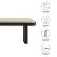 thumbnail image 3 of Modway Banc d'Appoint en Bois Rembourré 43 Pouces en Lin Noir, 3 of 8