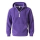 thumbnail image 4 of MHFRRA Sudadera con Capucha, Cuello Alto, Media Cremallera y Forro, Manga Larga, Térmica, Cálida, Deportiva, para Exteriores, Informal, Ajuste Cómodo Púrpura, 4 of 8