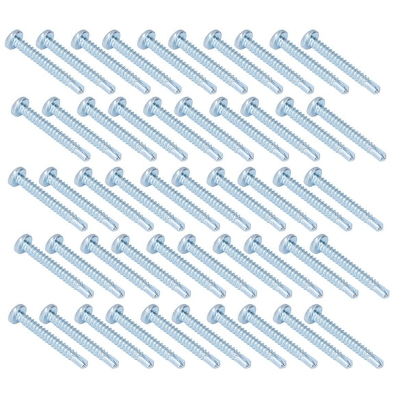 Self Drilling Screws Set, Corrosion Resistant Self Drilling Screw Assortment 4.8x38mm for Wood Work Round Head