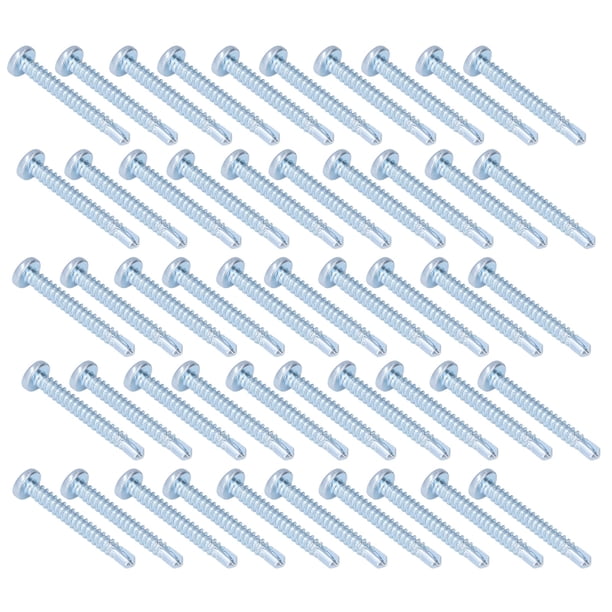 Surtido de tornillos autoperforantes, 50 piezas de tornillos autoperforantes, juego de tornillos autoperforantes, para lograr más
