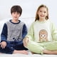 thumbnail image 3 of Pijamas de felpa para niños y niñas, ropa de dormir cálida de dinosaurio de dibujos animados para bebés, ropa de noche de invierno para adolescentes, 3 of 4