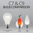 thumbnail image 3 of OptiCore C7 Opaque Ceramic Style Orange LED Christmas Lights Replacement Bulbs, Pack of 25, Shatterproof 0.84W, E12 Base, 3 of 5