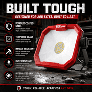 Hyper Tough 5000 Lumen LED Portable Work Light, 360° Swivel Head, Fold-Flat Design, Integrated LED, 5000K Daylight, 1-Pack