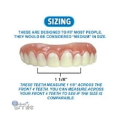 Instant Smile Secure Fit Upper Teeth Veneer- Temporary Aesthetic Smile Accessory (Non-Medical, Removable)