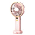thumbnail image 2 of Xihbxyly Mini Ventilador de Mano, Recargable Por Usb, 5 Velocidades Ajustables, Funcionamiento Silencioso, Pantalla Digital Led, Diseño Plegable y Portátil, Ideal para Oficina, Exteriores y Viajes, B, 2 of 3