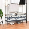 thumbnail image 6 of Yayeee Collapsible Storage Bins Waterproof Cloth Laundry Hamper with Handles Basket Light Sharks Pattern 1-Pack, 6 of 7