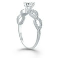 thumbnail image 3 of 14k White Gold Double Infinity Diamond Engagement Ring Size 4.5, 3 of 4