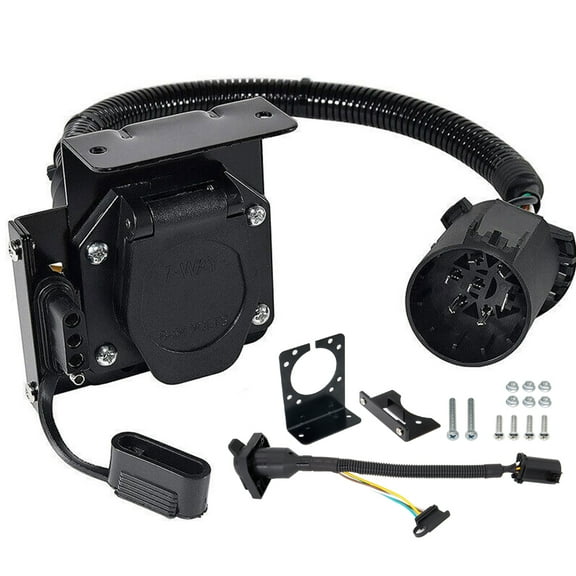 AUTOXBERT Multi Tow Adapter 7 Way Trailer Wiring Harness 4 Way Pin Flat Plug Connector Kit