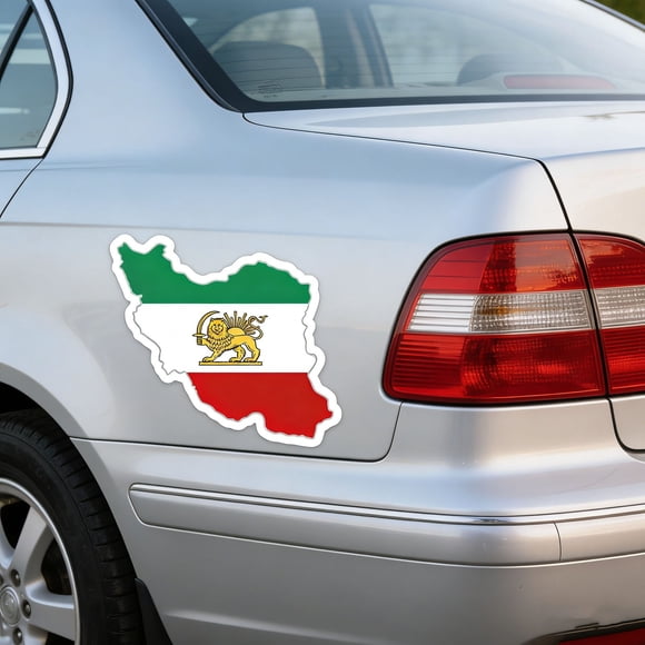 Dianli Iranian Flag Car Stickers Multipack 5 pc Vinyl Decal Weatherproof Removable Car Bumper Window Motorcycle Laptop Sticker Iranian Flag Emblem Decals