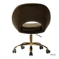 thumbnail image 5 of 14 Karat Home Velvet Home Office Chair for Teens, Adjustable Height & 360° Swivel Cute Computer Task Chair, Brown, 5 of 10