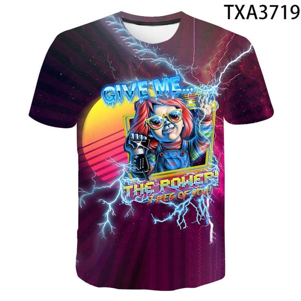 Chucky Patrón Casual Impresión 3D Camiseta De Los Hombres De La Moda De Las Mujeres Tops 2022 Verano HD Cosplay XS-3XLpangjing